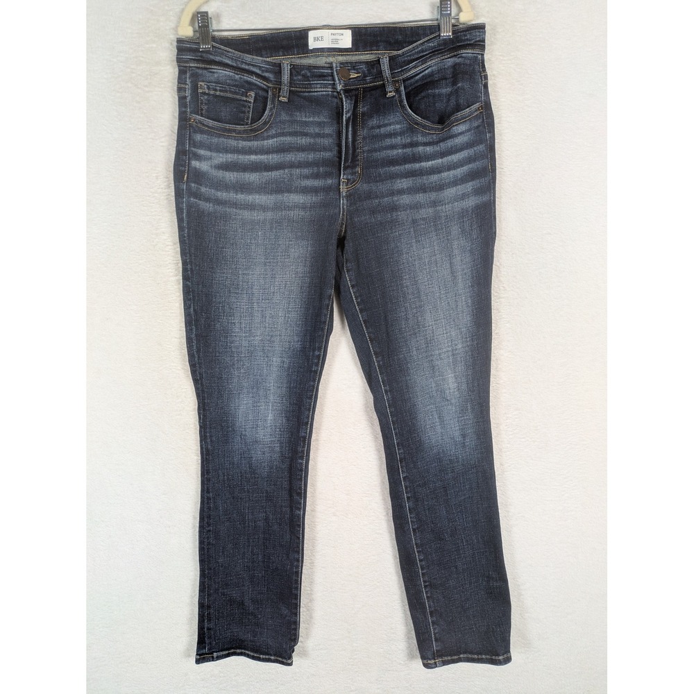 BKE Payton Jeans Women's 31x30 Dark Wash Mid-Rise Straight Leg Universal Fit